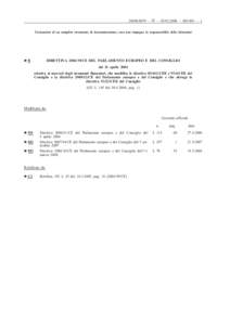 2004L0039 — IT — [removed] — [removed] — 1 Trattandosi di un semplice strumento di documentazione, esso non impegna la responsabilità delle istituzioni ►B  DIRETTIVA[removed]CE DEL PARLAMENTO EUROPEO E DEL CONS