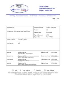 ORAU TEAM Dose Reconstruction Project for NIOSH Oak Ridge Associated Universities I Dade Moeller & Associates I MJW Corporation Page 1 of 22