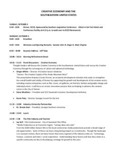 Geography of the United States / Creative industries / Finance / Geography of Colorado / Savannah /  Georgia / Economic development / Denver / Development economics / Cultural economics / Creativity / Geography of Georgia