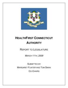 Microsoft Word - Health First CT Authority - Report to Legislature.doc