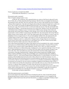 Southern Campaign American Revolution Pension Statements & Rosters Pension Application of Joseph Clark S8208 Transcribed and annotated by C. Leon Harris VA