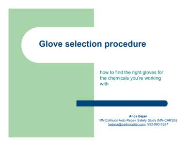 Glove selection procedure how to find the right gloves for the chemicals you’re working with  Anca Bejan