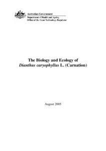 The Biology and Ecology of Dianthus caryophyllus L. (Carnation)