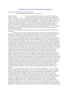 Southern Campaign American Revolution Pension Statements Pension Application of James Bryant: S31568 Transcribed and annotated by C. Leon Harris State of Indiana } On this seventh day of October in the Year of our Lord o