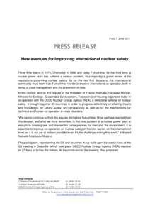 Microsoft Word - New avenues for improving international nuclear safety_French Minister-NEA.docx