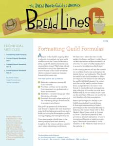 2009  tech ni ca l a rticl es 	 1	 Formatting Guild Formulas 	 2	 Formula Layout Standards