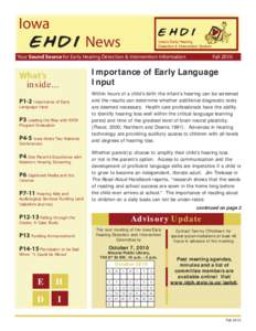 EHDI Fall 2010 Newsletter.indd
