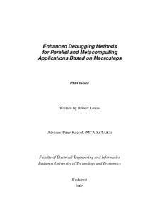 Enhanced Debugging Methods for Parallel and Metacomputing Applications Based on Macrosteps