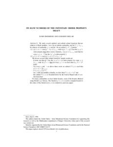 Set theory / Ordinal numbers / Symbol / Cofinality / Stable theory / Tree / Constructible universe / Cardinal number / Weakly compact cardinal / Mathematical logic / Large cardinals / Mathematics