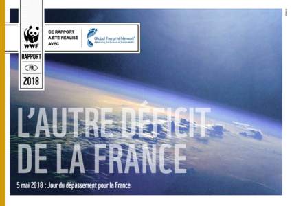 © NASA  L’AUTRE DÉFICIT DE LA FRANCE 5 mai 2018 : Jour du dépassement pour la France