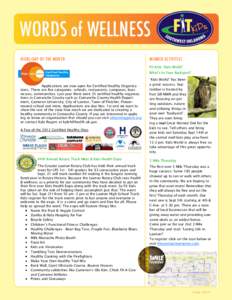 HIGHLIGHT OF THE MONTH  MEMBER ACTIVITIES Fit Kids “Kids World” What’s In Your Backyard?