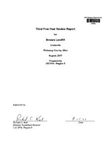 FIVE YEAR REVIEW REPORT - BOWERS LANDFILL[removed]