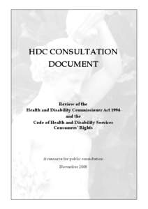 Consultation document - Review of the Act and Code �v2008