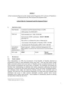 Action Fiche for  beneficiary country/region/Theme] ("Annex" when becoming an attachment to the financing decision)