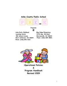 Ashe County Public School  Programs @ Ashe Early Childhood