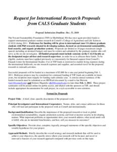 Microsoft Word - RFP-TSFGradStudentProjects-2011.doc