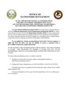 Notice of Nationwide Settlement (PDF)