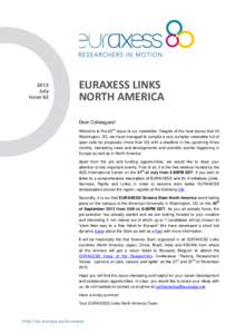 2013 July Issue 62 EURAXESS LINKS NORTH AMERICA