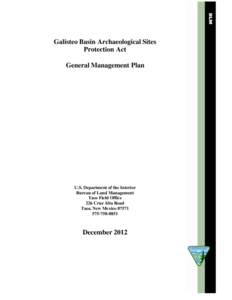 Bureau of Land Management / New Mexico / Pueblo Revolt / Archaeology / Environment of the United States / United States / Galisteo Basin