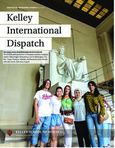 INSTITUTE FOR INTERNATIONAL BUSINESS Newsletter  Kelley International Dispatch IIB’S GLOBAL SOCIAL ENTREPRENEURSHIP INSTITUTE KICKS OFF