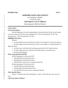 Enrolled Legislation SB0003