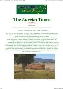 News page - The Eureka Times 15th Edition - 3 Mayof 6 http://eurekamodels.com.au/news15.html