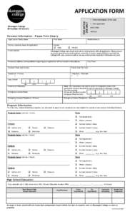 APPLICATION FORM Okanagan College ID Number (if known) FOR OFFICE USE ONLY