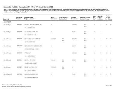 Yearly IFE Activity Report - Current Year