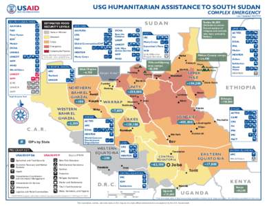 [removed]USG Humanitarian Assistance to South Sudan - Complex Emergency - Map