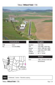 Tekoa / Willard Field / 73S  Communications Navigation