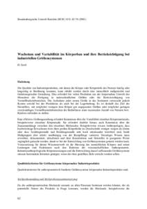 Brandenburgische Umwelt Berichte (BUB) 10 S[removed]Wachstum und Variabilität im Körperbau und ihre Berücksichtigung bei