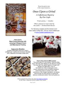 Enjoy this peek at some of the recipes featured in… Once Upon a Grind A Coffeehouse Mystery By Cleo Coyle
