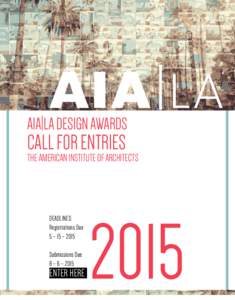 aia LA  AIA|LA Design Awards CALL FOR ENTRIES