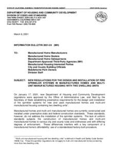 Active fire protection / Building automation / Building engineering / Piping / Safety equipment / Fire sprinkler system / Fire sprinkler / Manufactured housing / National Fire Protection Association / Firefighting / Safety / Fire suppression