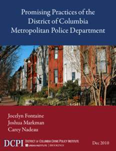 Promising Practices of the District of Columbia Metropolitan Police Department