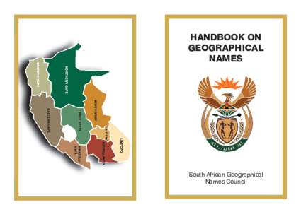 HANDBOOK ON GEOGRAPHICAL NAMES South African Geographical Names Council