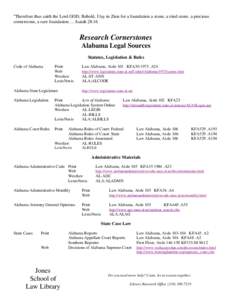 Online law databases / Politics of Alabama / Reed Elsevier / Westlaw / United States District Court for the Middle District of Alabama / United States District Court for the Northern District of Alabama / United States District Court for the Southern District of Alabama / Case citation / LexisNexis / Alabama / Law / Legal research