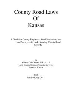 County Road Laws of Kansas