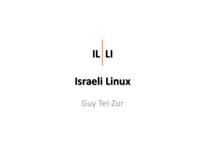 IL LI Israeli Linux Guy Tel-Zur India