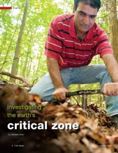 Science  Investigating the earth’s  critical zone
