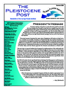 The Pleistocene Post Summer 2009