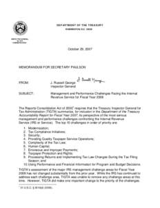 Public economics / Economy of the United States / Customer Account Data Engine / Treasury Inspector General for Tax Administration / IRS tax forms / Tax protester / Income tax in the United States / Tax preparation / Tax return / Taxation in the United States / Internal Revenue Service / Government