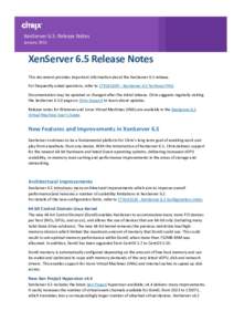 XenServer 6.5 Release Notes