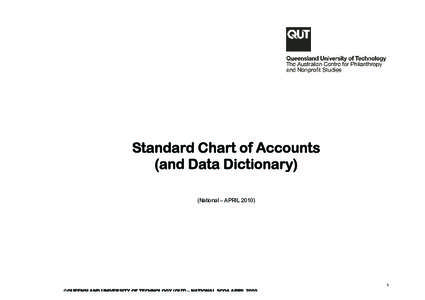 Standard Chart of Accounts (and Data Dictionary) (National – APRIL[removed]