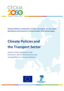 Climate Policies and the Transport Sector