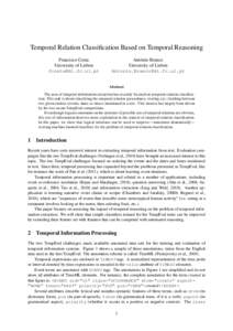 Natural language processing / Computational linguistics / Semantics / Artificial intelligence / Temporal annotation / TimeML / SemEval / Information extraction / Temporal expressions / Statistical classification / Reasoning system / Support vector machine