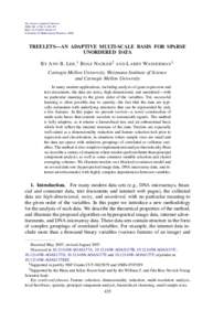 Singular value decomposition / Multivariate statistics / Covariance and correlation / Principal component analysis / Wavelet / Least squares / Multivariate normal distribution / Variance / Eigenvalues and eigenvectors / Statistics / Data analysis / Regression analysis