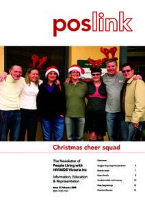 poslink  Christmas cheer squad The Newsletter of People Living with HIV/AIDS Victoria Inc