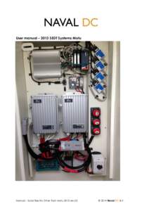 User manual – 2013 SEDT Systems Motu  Manual – Solar Electric Drive Train Motu 2013 rev.03 © 2014 Naval DC B.V.