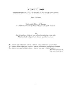 Brown v. Board of Education / Education in Kansas / Lawsuits / Presidency of Dwight D. Eisenhower / Amicus curiae / Topeka /  Kansas / Supreme Court of the United States / Brief / Zelma Henderson / Legal documents / Law / Kansas